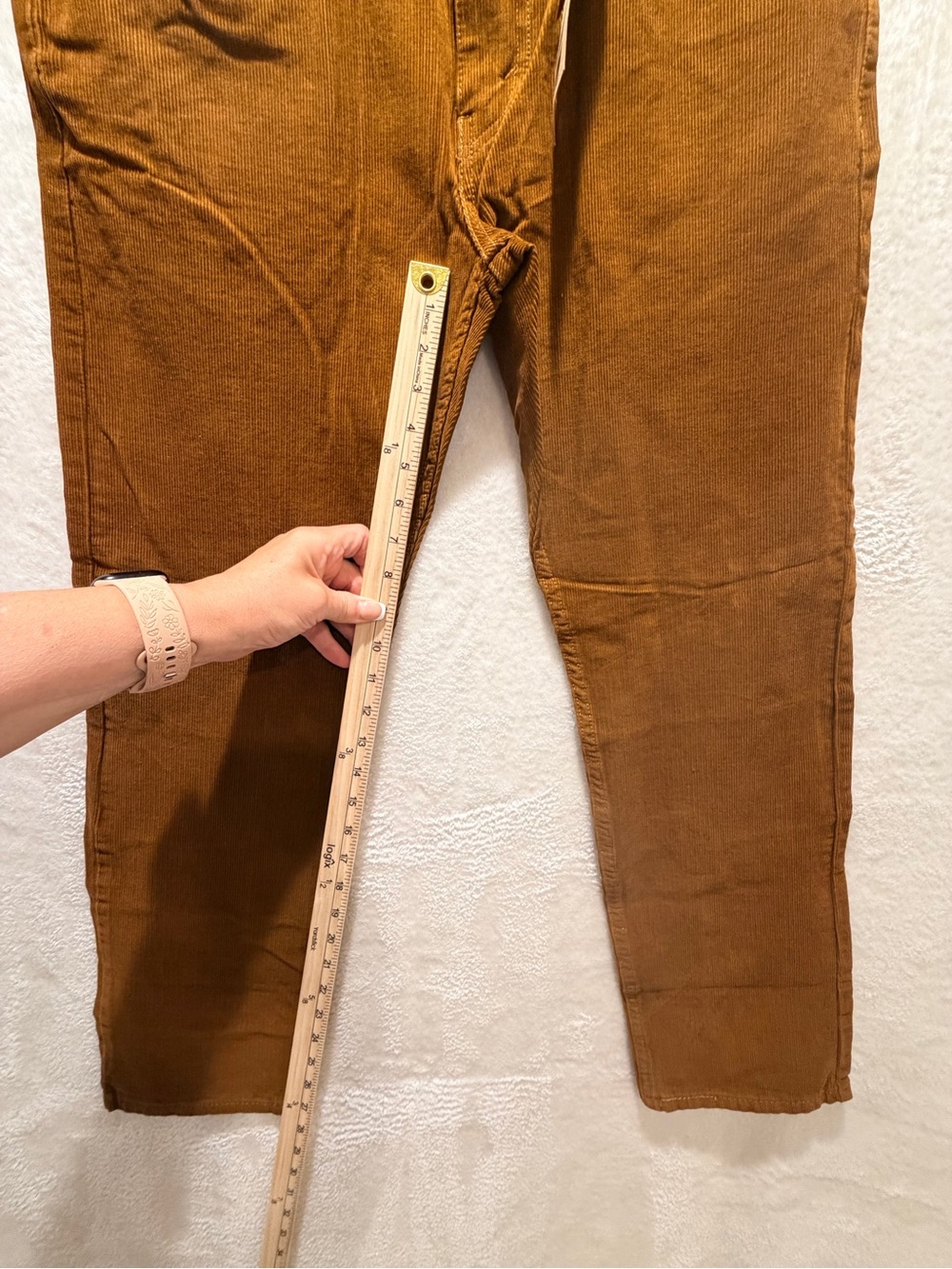 Levi’s 502 Regular Taper Corduroy Pants NWT Warp Stretch Brown 33x30 - Picture 12 of 14